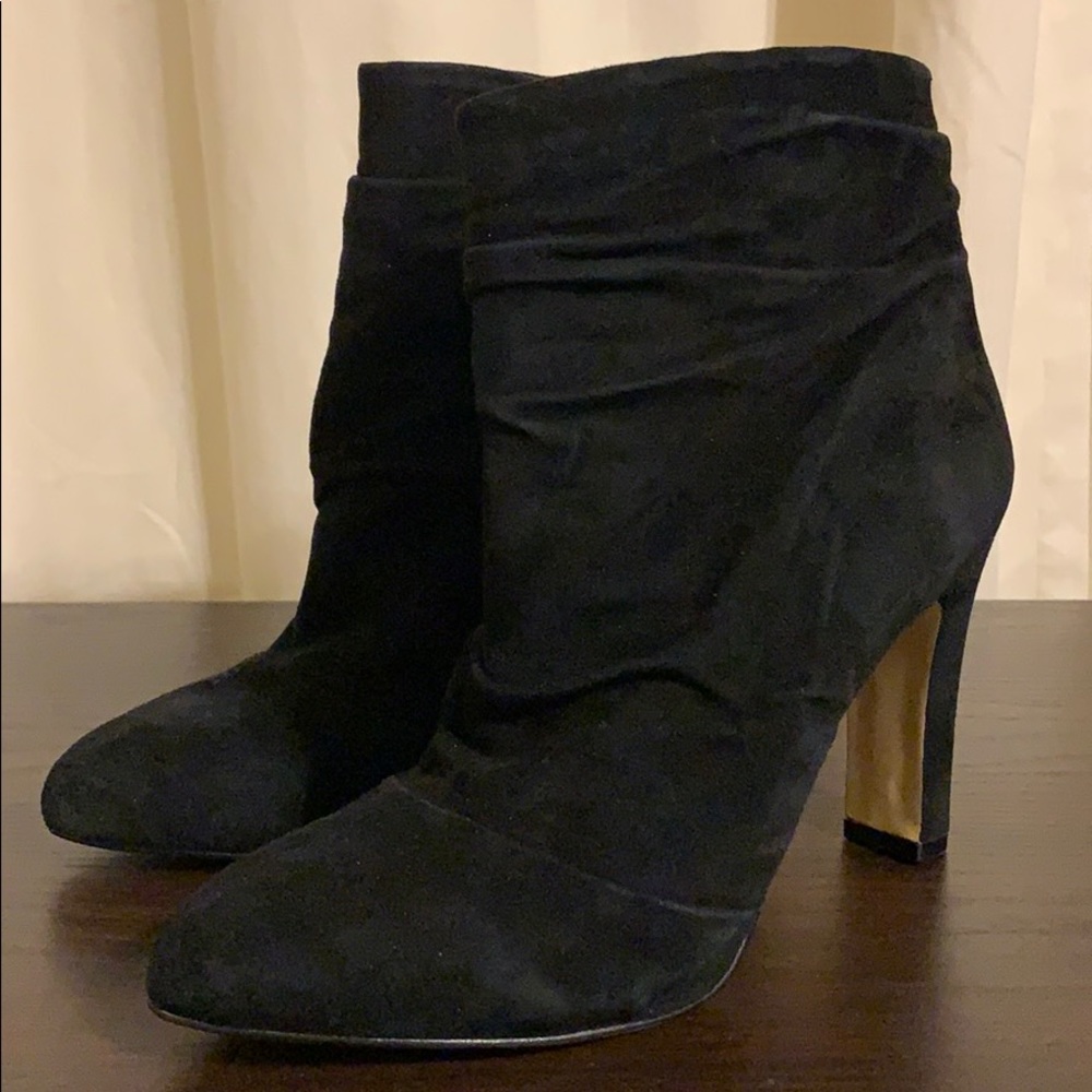 WHBM Black Suede Booties
